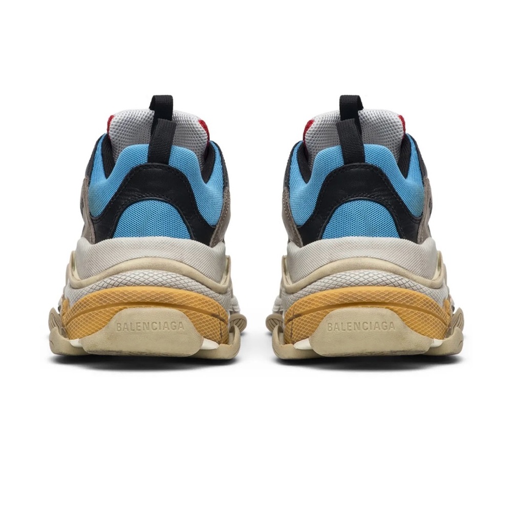 Balenciaga Triple S Sneaker 'Blue Red' 2018 Mens Fashion Shoes Size 12 NEW - Picture 2 of 14